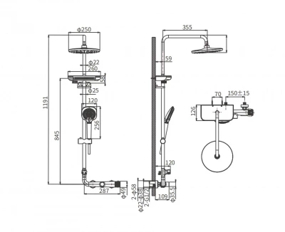 AMG14SH855CP Dimensional drawing